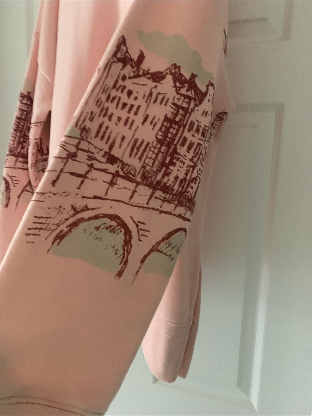 Amsterdam Skyline Crewneck Sweatshirt - Soft Pink - Picture 4 of 4